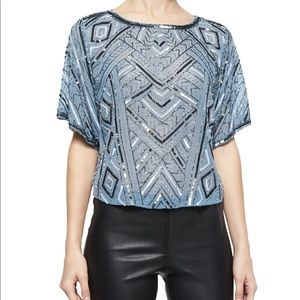 Parker Beaded Chiffon Blouse Frost Blue
Cocktail Party